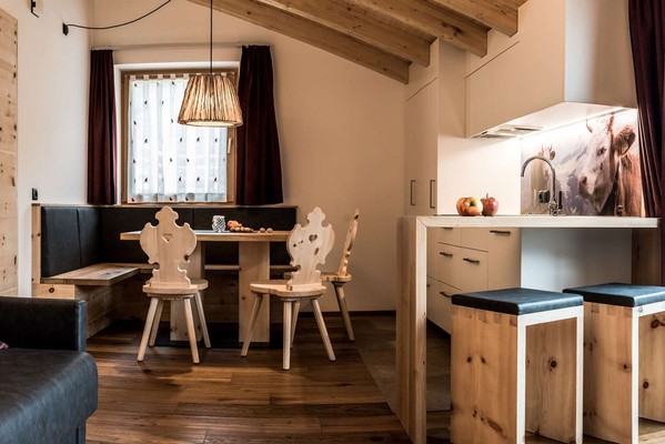 La zona giorno Appartamenti in agriturismo Balgner