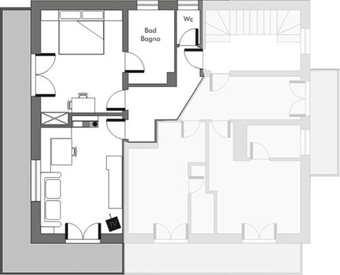 The floor plan Apartments Haus Petra