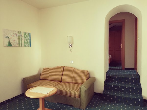 La zona giorno Hotel Castel Latemar