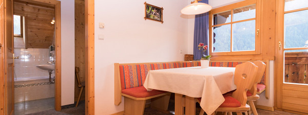 La zona giorno Appartamenti in agriturismo Innerkumpflhof
