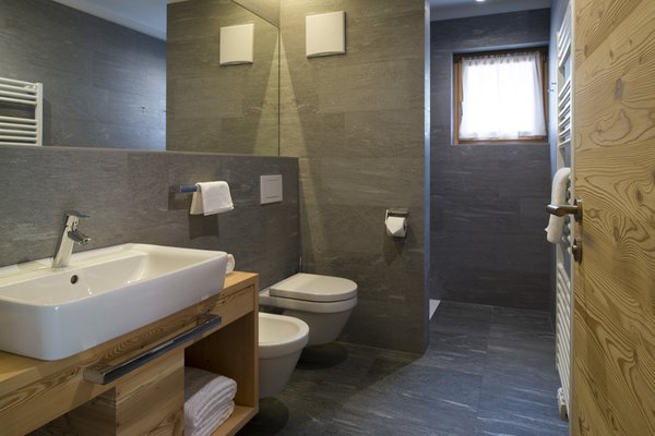 Foto del bagno Appartamenti in agriturismo Nösslerhof