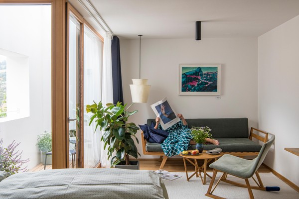 La zona giorno Garni-Hotel Haus am Turm