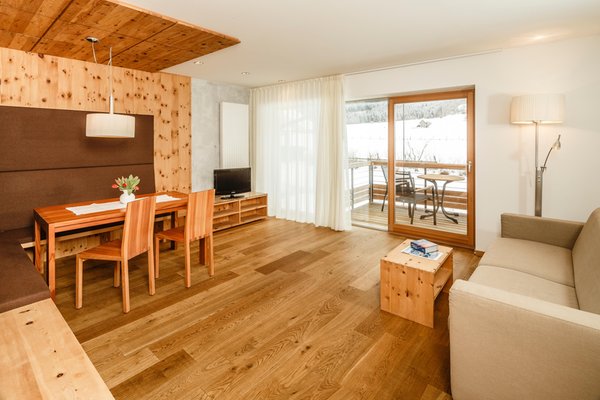 La zona giorno Residence Tolderhof
