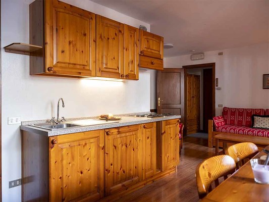 La zona giorno Residence Cima Jazzi