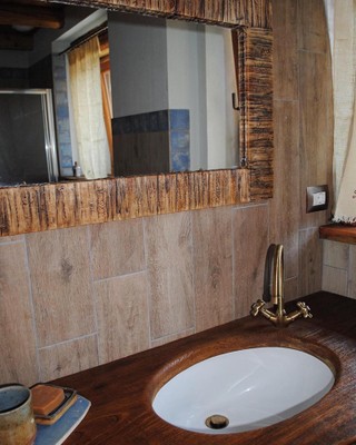 Foto del bagno B&B in agriturismo Lo Puy