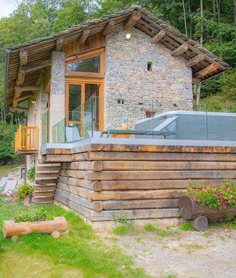 Foto Außenansicht Ferienhütte Chalet la Cesarina
