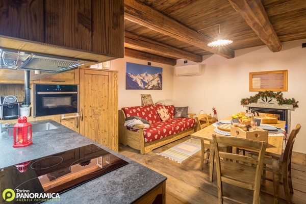 Der Wohnraum Ferienhütte Chalet la Cesarina