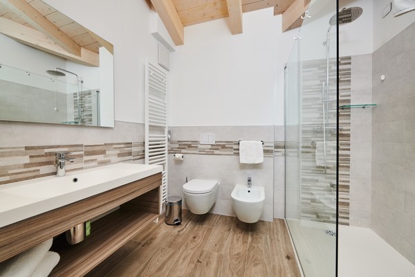 Foto del bagno B&B in agriturismo Agritur Maso Tobel