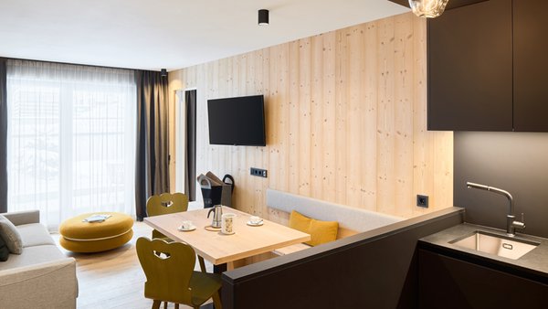 La zona giorno Movi family Apart-Hotel