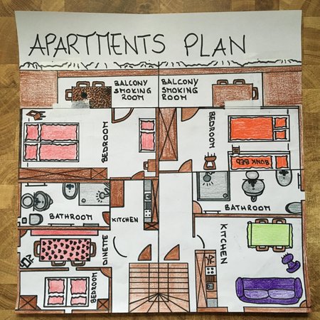 The floor plan Farmhouse apartments Ciasa Rü