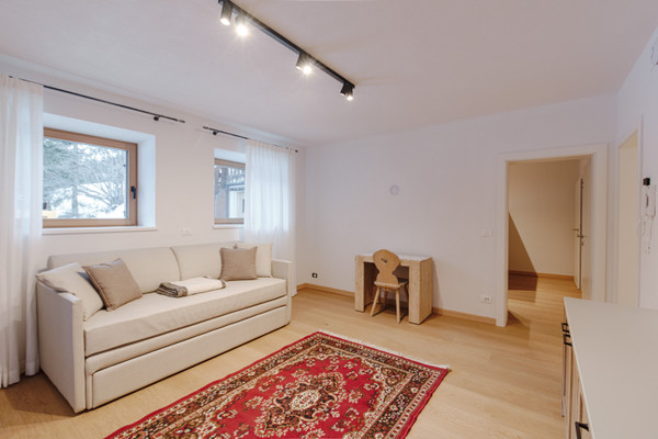 La zona giorno Samont, Apartments & Private Wellness