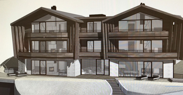 Foto Außenansicht Ferienwohnungen Chalet L'Salvan