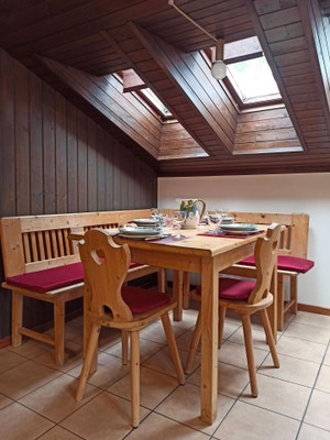 Der Wohnraum Ferienwohnung Mansarda Marmolada