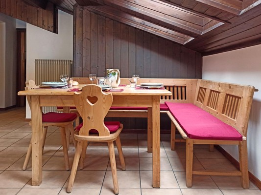 Der Wohnraum Ferienwohnung Mansarda Marmolada