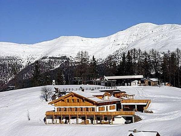 Photo exteriors in winter Mountain hut Rudi Hütte