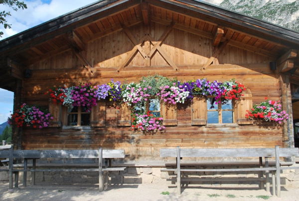 Photo exteriors in summer Alpine farm Tuffalm