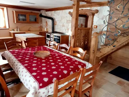 La zona giorno Baita Chalet Antica Porta