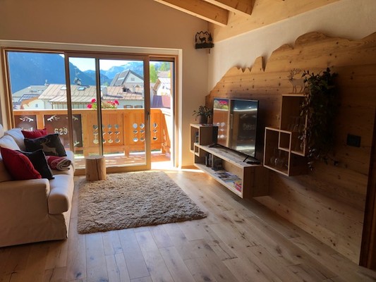 La zona giorno Appartamenti Cèsa Prinoth