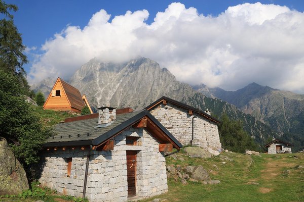 Sommer Präsentationsbild Berghütte mit Zimmern Malga Stain