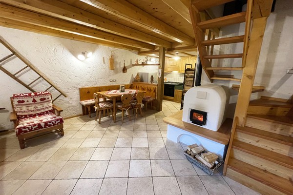 The living area Holiday House Chalet al Mus