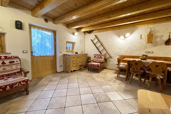 The living area Holiday House Chalet al Mus