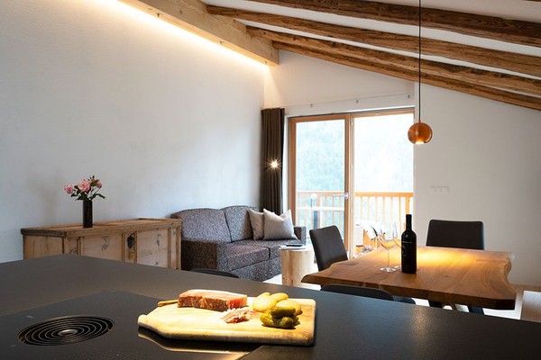 The living area Farmhouse apartment Das Wegergut