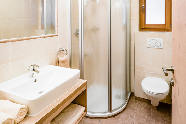 Foto del bagno Appartamenti Haus am Lärchenwald