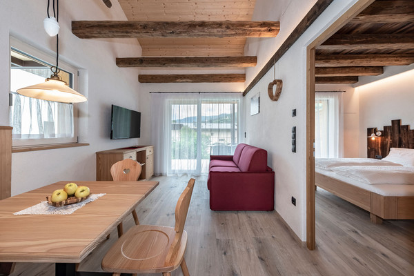 La zona giorno Appartamenti in agriturismo Sommersbergerhof
