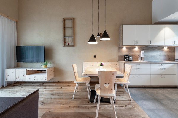 La zona giorno Appartamenti in agriturismo Sommersbergerhof