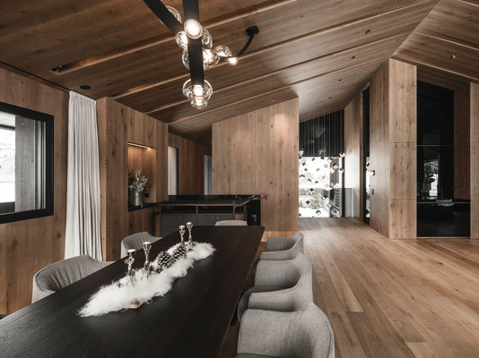 The living area Luxury Chalet Alpurio
