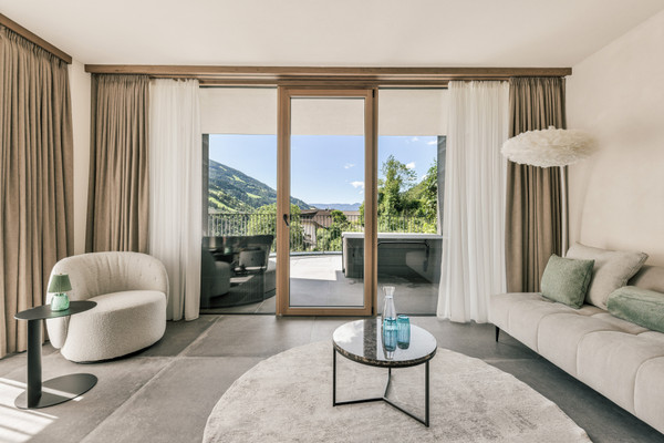 La zona giorno Hotel Chalet Das Alpenschlössel