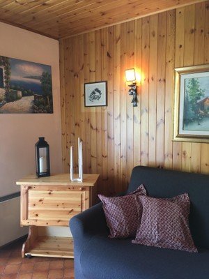 La zona giorno Appartamento La Finestra sulle Dolomiti
