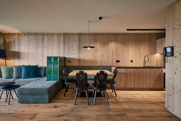 La zona giorno Mountain Lodge Margit