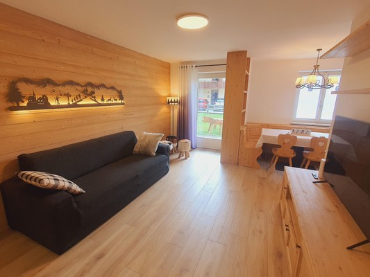 Der Wohnraum Ferienwohnung Cuore delle Dolomiti