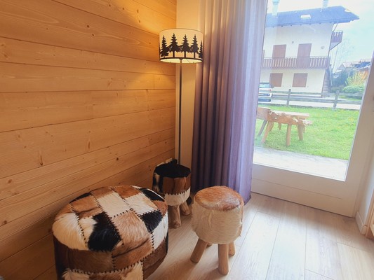 Der Wohnraum Ferienwohnung Cuore delle Dolomiti