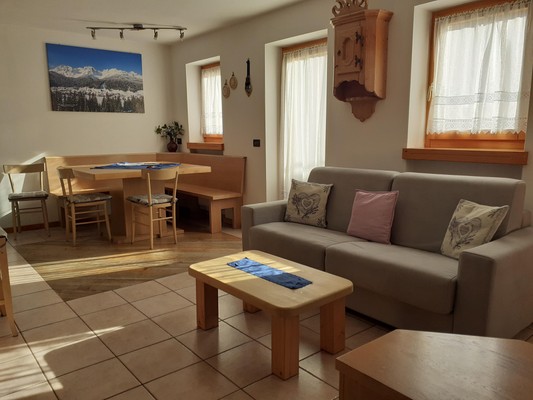 Der Wohnraum Ferienwohnung 3 cime Stefania