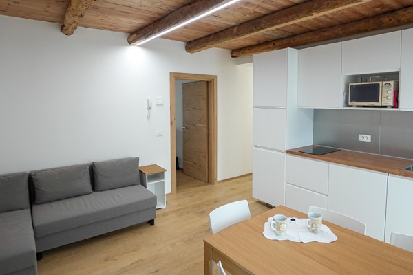La zona giorno Tre Cime Apartments