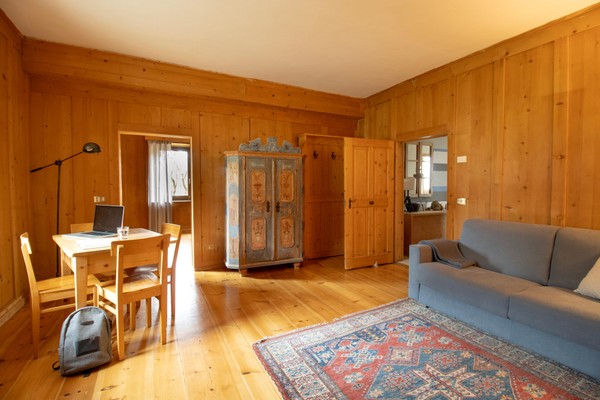 Das Wohnzimmer Ferienwohnung Maso Fassanel