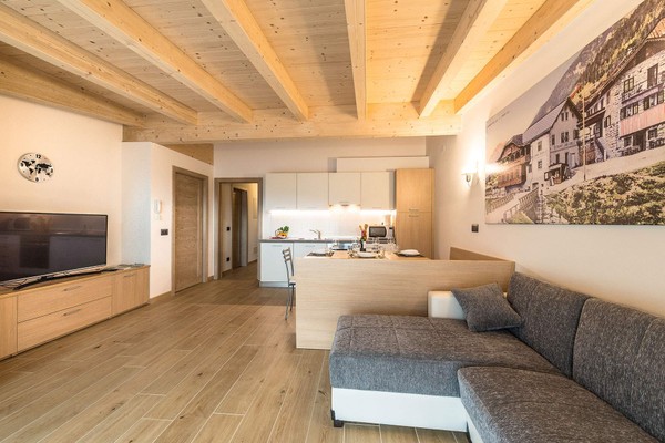 Der Wohnraum Ferienwohnung Attico Elbetina