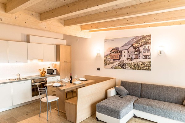 Der Wohnraum Ferienwohnung Attico Elbetina