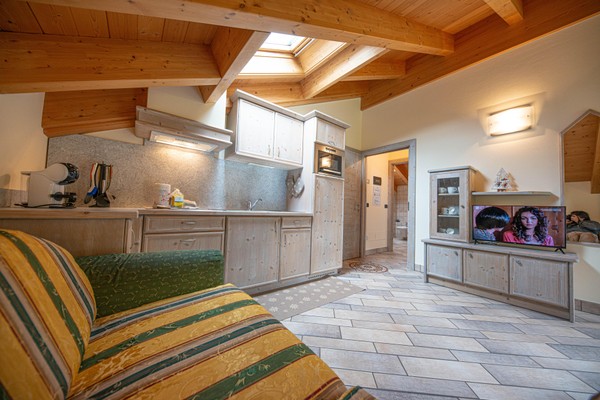 Der Wohnraum Ferienwohnung Chalet Vallechiara