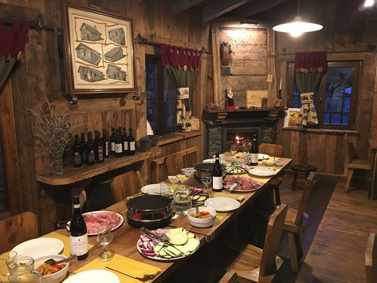 Das Restaurant Rhêmes-Notre-Dame (Gran Paradiso) Le Village de Thumel 1879