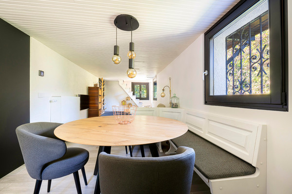 Der Wohnraum Ferienhaus Chalet Monterosa