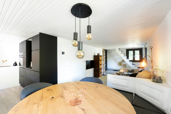 Der Wohnraum Ferienhaus Chalet Monterosa