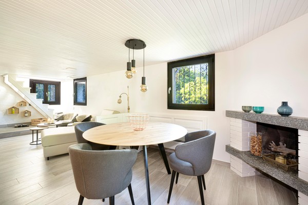 Der Wohnraum Ferienhaus Chalet Monterosa