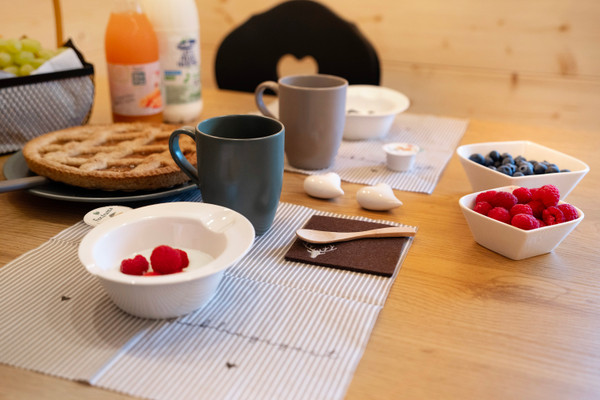 La colazione Appartamento in baita Chalet Nido Verde