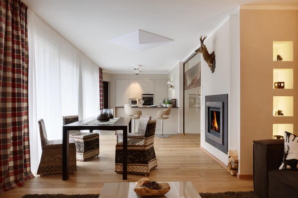 The living area Crioli Dolomiti Lodge