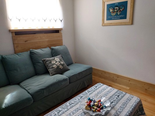 Das Wohnzimmer Ferienwohnung Cortina 1956