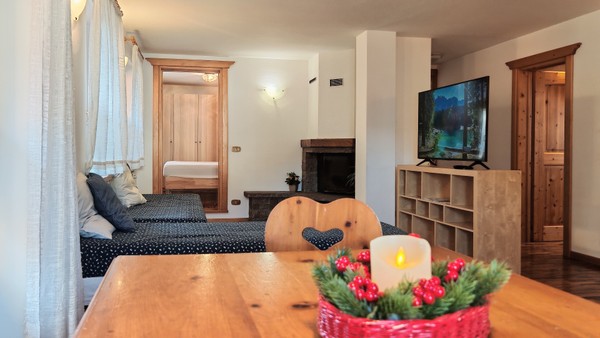 Der Wohnraum Ferienwohnung Tabia del Caser