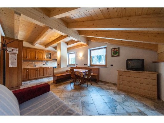 La zona giorno Appartamenti in agriturismo Agritur Masc Fascianel